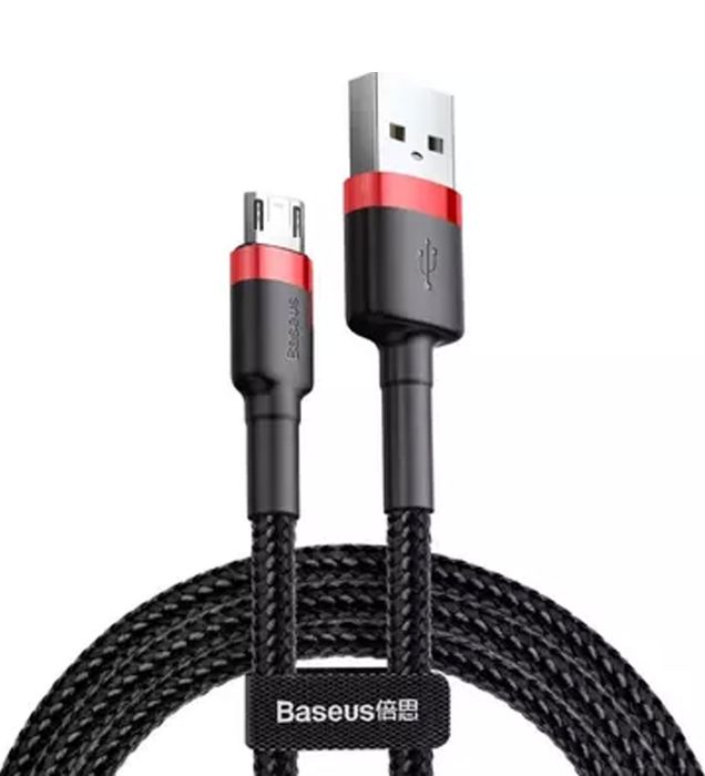 تصویر  کابل 2 متری شارژ USB به microUSB باسئوس مدل CAMKLF-C