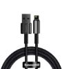 تصویر  کابل 1 متری شارژ USB به Lightning باسئوس مدل Tungsten Gold Fast Charging CALWJ-01