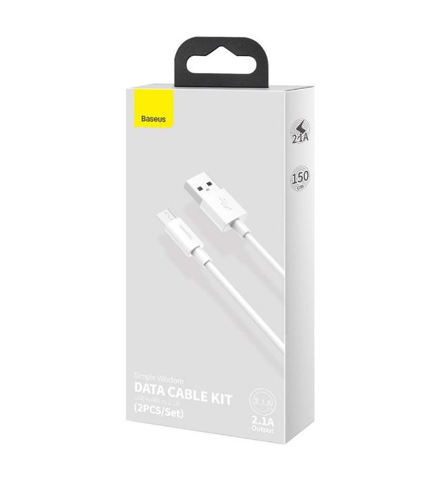تصویر  کابل شارژ USB به microUSB باسئوس 1.5 متر مدل TZCAMZJ