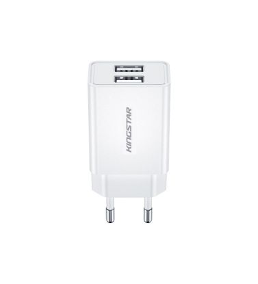 تصویر  شارژر دیواری کینگ استار 20 وات مدل KW242PD (دو پورت)