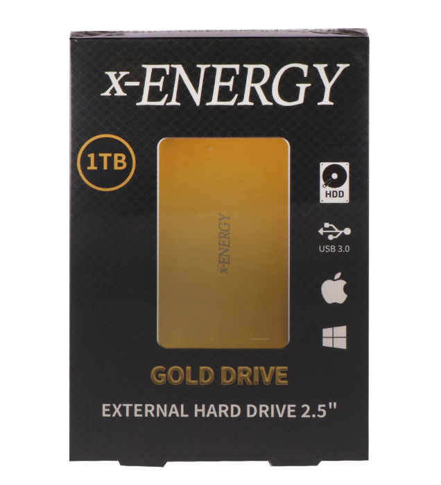 تصویر  هارد اکسترنال ایکس انرژی مدل Gold Drive ظرفیت 1 ترابایت