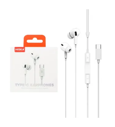 تصویر  هندزفری با سیم هیسکا مدل HK-707C با پورت Type-C