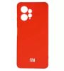 تصویر  قاب گوشی شیائومی Redmi Note 12 مدل سیلیکونی محافظ لنزدار قرمز