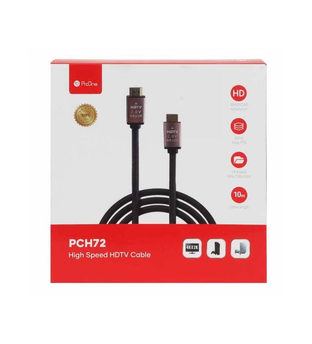 تصویر  کابل  10 متری ProOne HDMI مدل PCH72