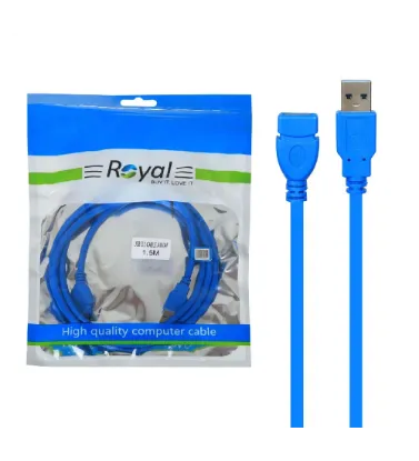 تصویر  کابل افزایش طول رویال 1.5 متری USB A/F