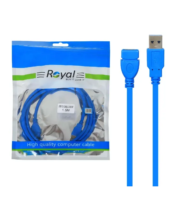 تصویر  کابل افزایش طول رویال 1.5 متری USB A/F