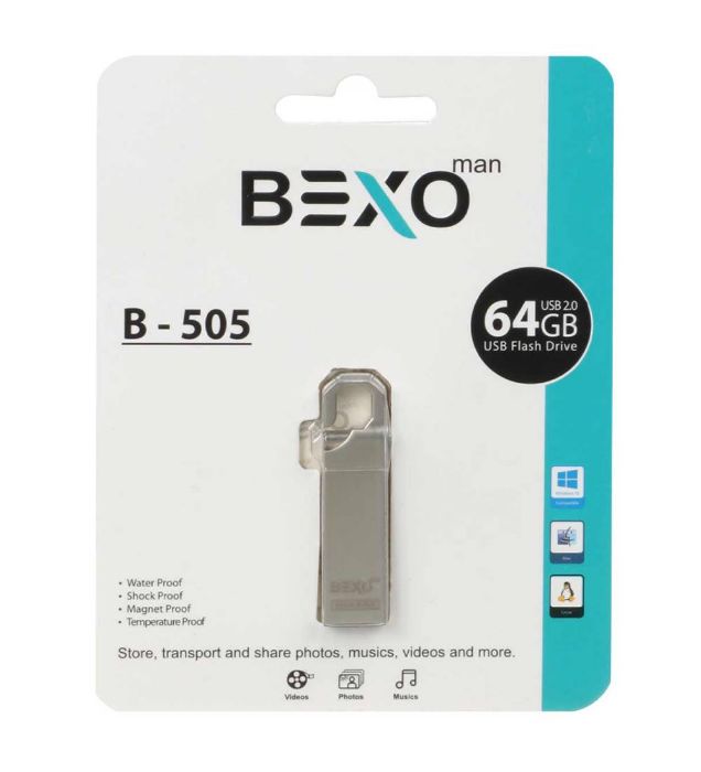تصویر  فلش مموری بکسو 64 گیگابایت مدل B-505 USB2.0