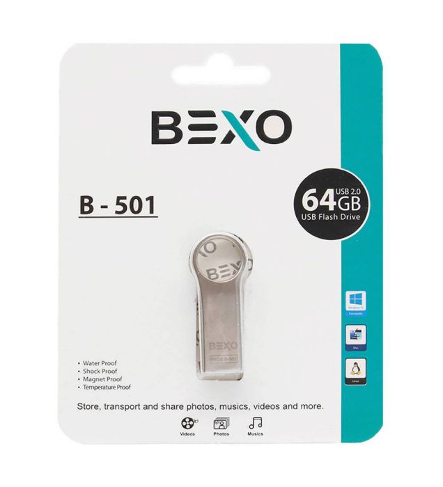 تصویر  فلش مموری بکسو 64 گیگابایت مدل B-501 USB2.0