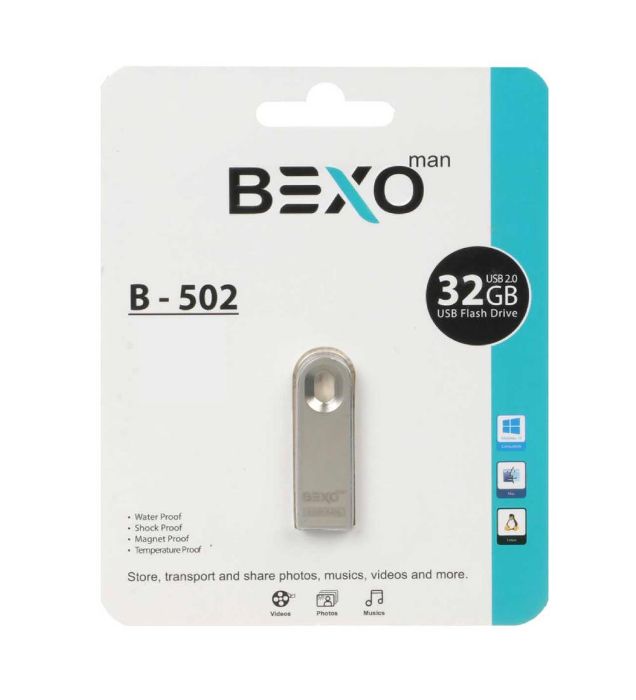 تصویر  فلش مموری بکسو 32 گیگابایت مدل B-502 USB2.0