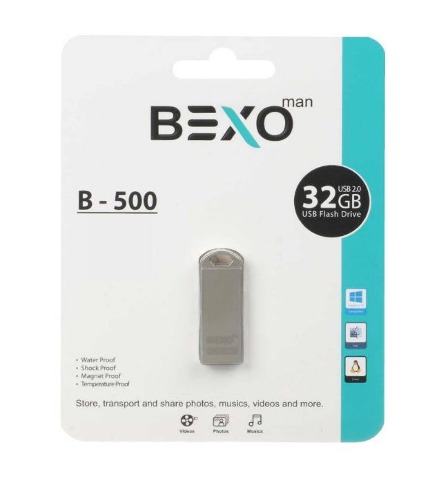 تصویر  فلش مموری بکسو 32 گیگابایت مدل B-500 USB2.0