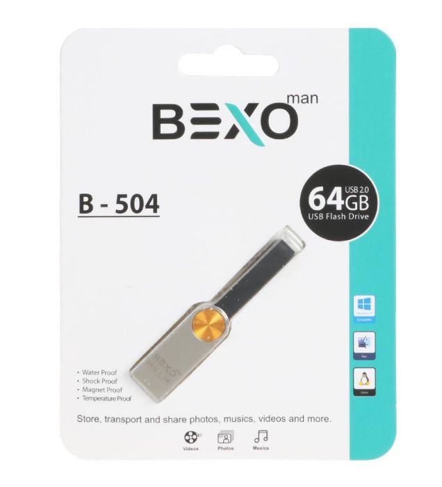 تصویر  فلش مموری بکسو 64 گیگابایت مدل B-504 USB2.0