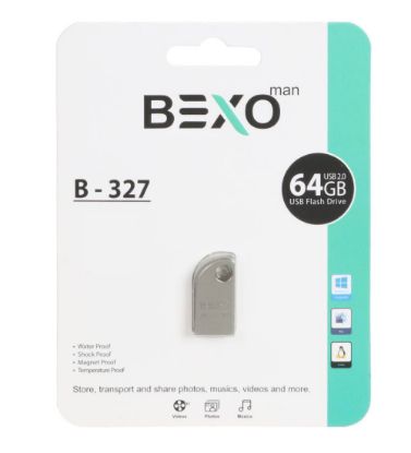 تصویر  فلش مموری بکسو 64 گیگابایت مدل B-327 USB2.0