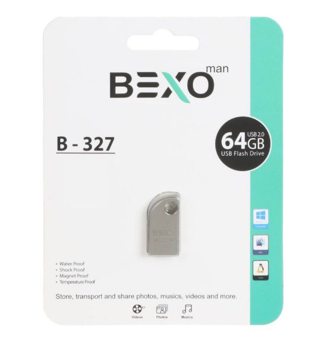 تصویر  فلش مموری بکسو 64 گیگابایت مدل B-327 USB2.0