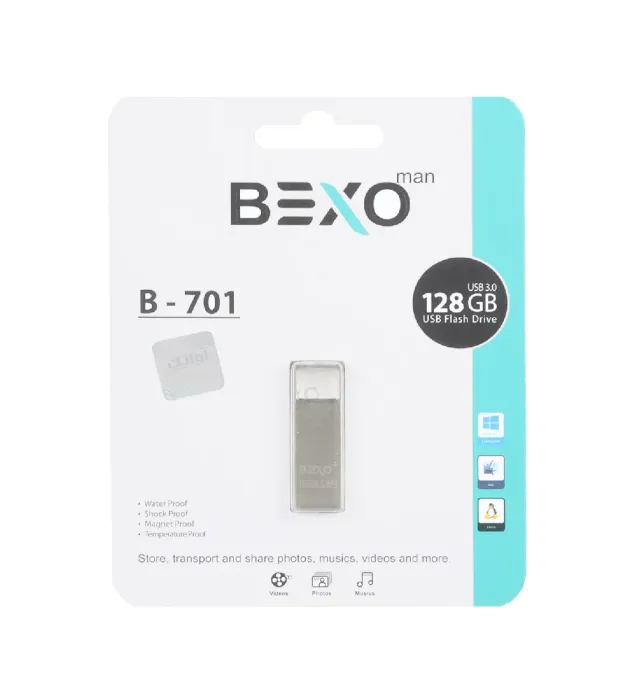 تصویر  فلش مموری بکسو  128 گیگابایت مدل  B-701 USB3.0