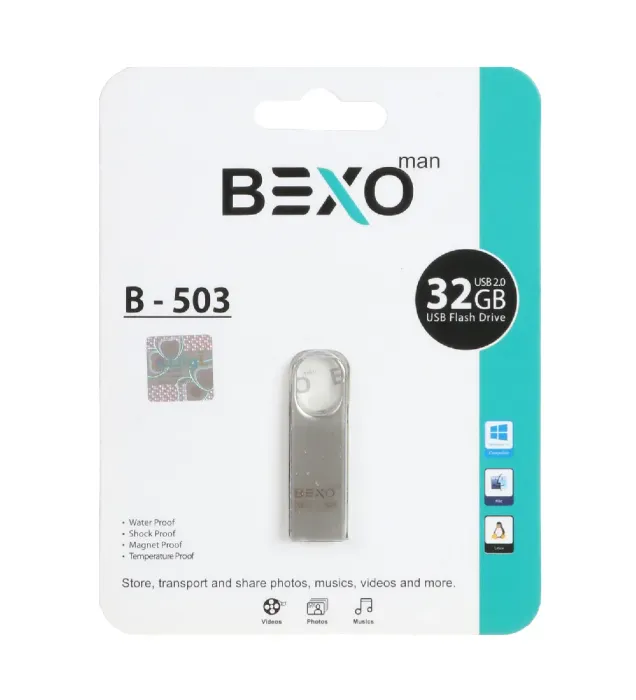 تصویر  فلش مموری بکسو مدل B-503 USB 2.0 ظرفیت 32 گیگابایت