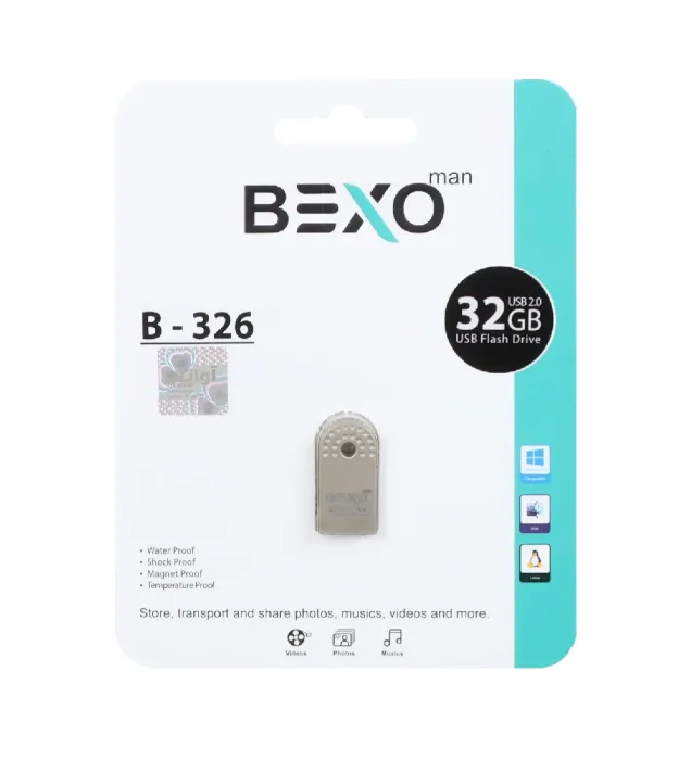 تصویر  فلش مموری بکسو  32 گیگابایت مدل B-326 USB2.0