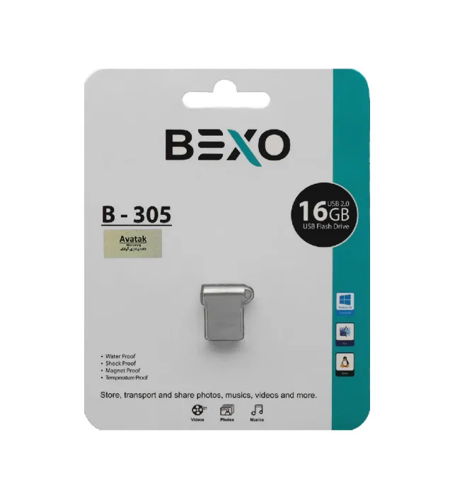تصویر  فلش مموری بکسو  16 گیگابایت مدل B-305 USB2.0