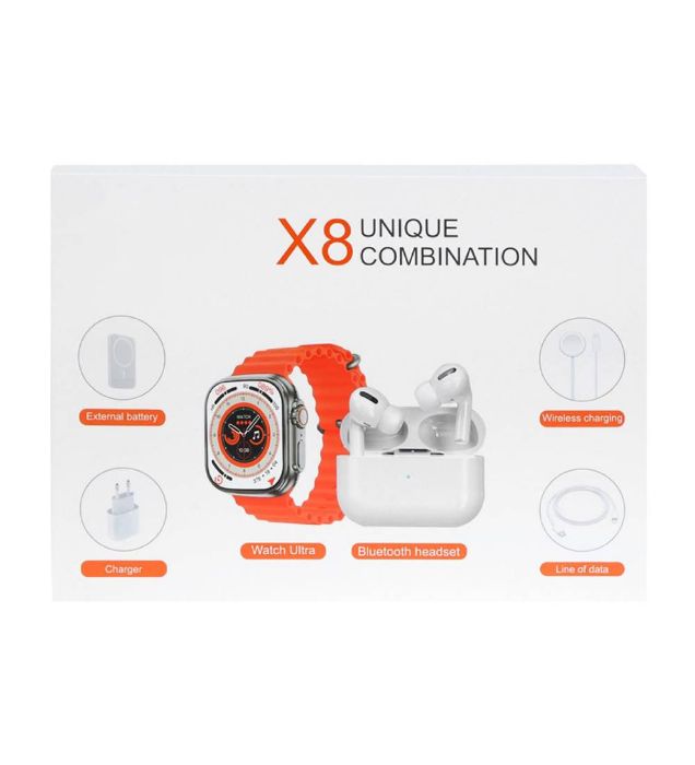 تصویر  ساعت هوشمند هاینو تکو X8 Unique Combination به همراه ایرپاد و پاوربانک