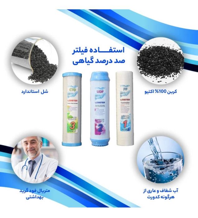 تصویر  فیلتر دستگاه تصفیه آب لابستر مدل Economi RO-H09 (ممبران مجموعه 9 عددی)