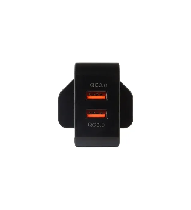 تصویر  شارژر دیواری جی بی کیو 30 وات مدل HC-12F2 با کابل شارژ تیپ سی (دو پورت)