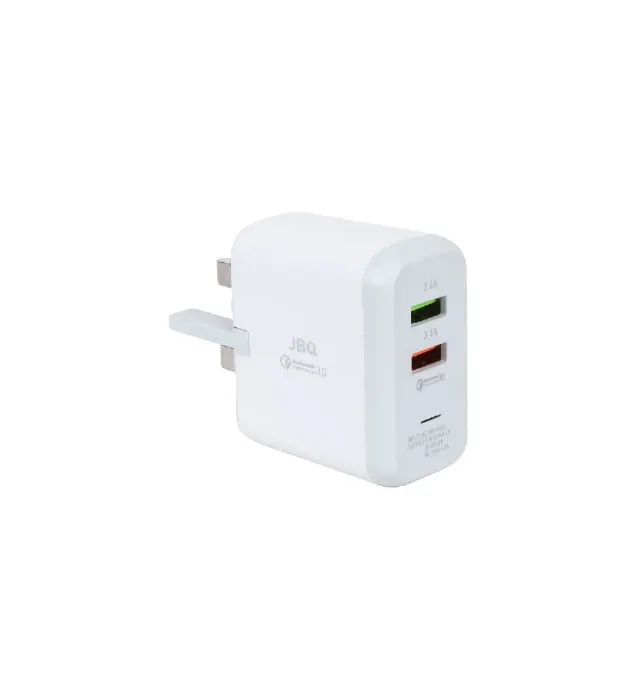 تصویر  شارژر دیواری جی بی کیو 18 وات مدل F-2USB با کابل شارژ اندروید (دو پورت)