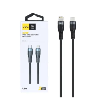تصویر  کابل شارژ 1.5 متری فست جی بی کیو Type-C to Lightning مدل CA-655