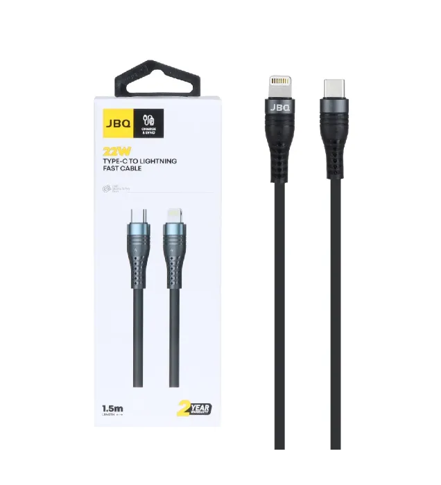 تصویر  کابل شارژ 1.5 متری فست جی بی کیو Type-C to Lightning مدل CA-655