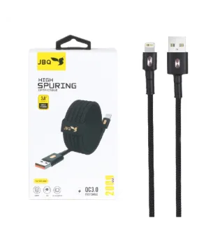 تصویر  کابل شارژ 2 متری فست آیفون جی بی کیو مدل USB-111