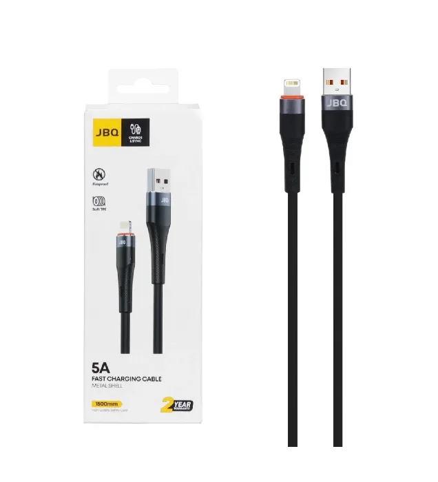 تصویر  کابل شارژ 1.5 متری فست آیفون جی بی کیو مدل CA-510