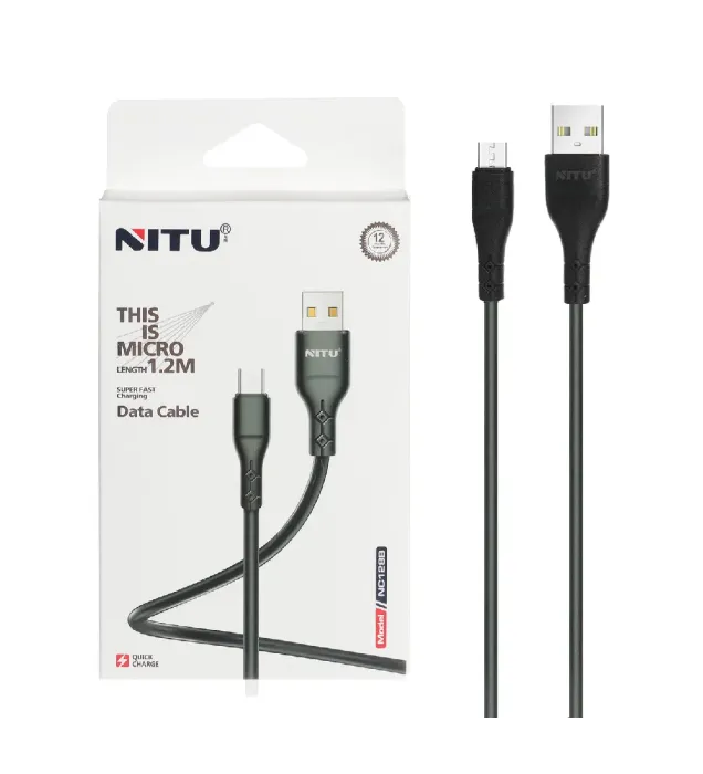 تصویر  کابل شارژ فست 1.2 متری اندروید نیتو مدل NC128B