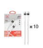 تصویر  پک 10 عددی کابل شارژ فست یوشیتا Type-C To Type-Cمدل YC-026