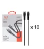 تصویر  پک 10 عددی کابل شارژ فست یوشیتا Type-C To Type-Cمدل YC-020