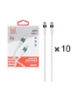 تصویر  پک 10 عددی کابل شارژ فست یوشیتا Type-C To Type-Cمدل YC-028