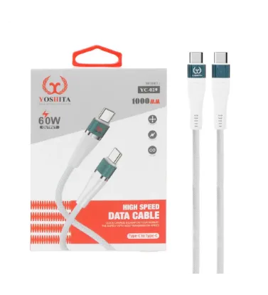 تصویر  کابل شارژ فست یوشیتا Type-C To Type-C مدل YC-029