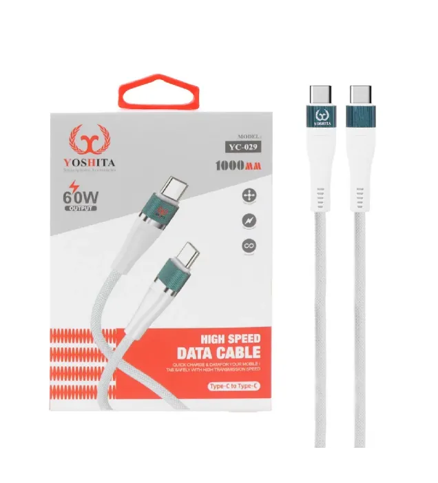 تصویر  کابل شارژ فست یوشیتا Type-C To Type-C مدل YC-029