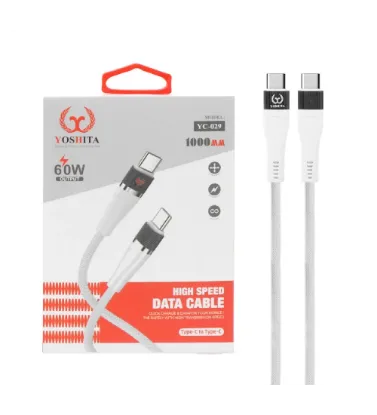 تصویر  کابل شارژ فست یوشیتا Type-C To Type-C مدل YC-026