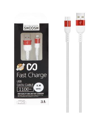 تصویر  کابل شارژ 1.1 متری فست شارژ آیفون شوش مدل SH405i