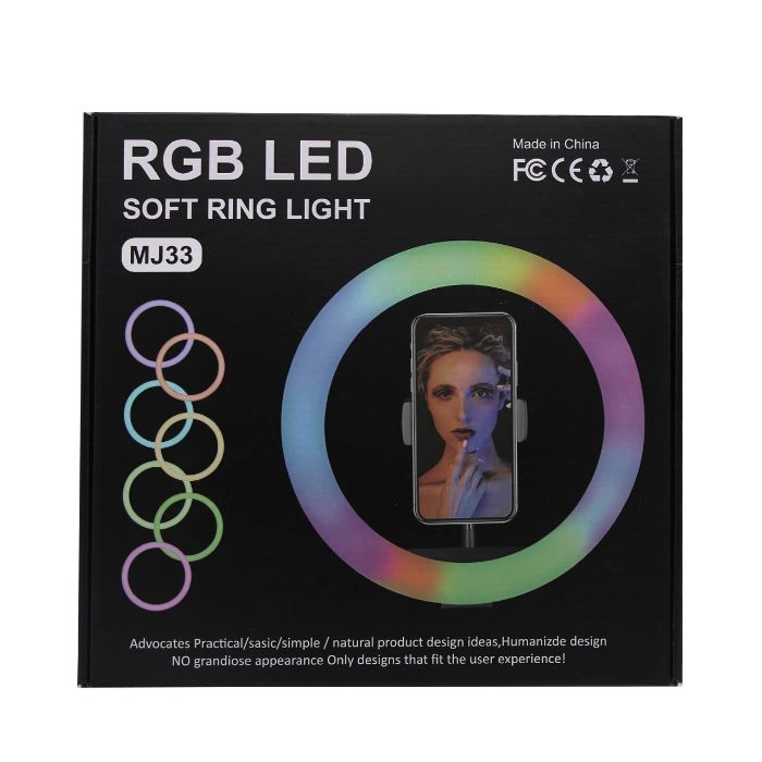 تصویر  رینگ لایت جیماری مدل MJ33RGB (بدون پایه)