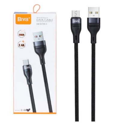 تصویر  کابل شارژ 1.2 متری فست اندروید بیوا مدل C-08V