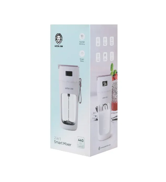 تصویر  مخلوط کن قابل حمل گرین لاین مدل GN2IN1MIX440WH 440ml