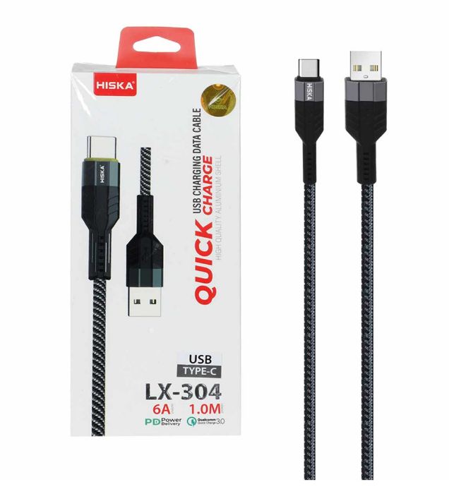 تصویر  کابل شارژ PD و فست هیسکا تایپ سی مدل LX-304