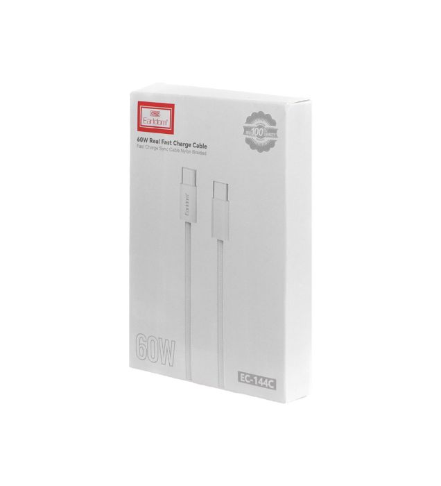 تصویر  کابل شارژ فست تایپ سی به تایپ سی ارلدام مدل EC-144C