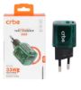 تصویر  شارژر دیواری کربی 33 وات مدل CR-R102 GaN (دو پورت)