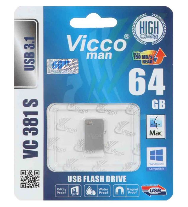 تصویر  فلش مموری ویکومن مدل VC381 S ظرفیت 64 گیگابایت