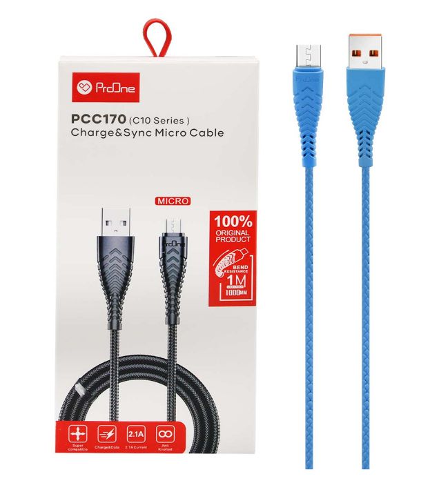 تصویر  کابل شارژ فست اندروید پرووان مدل PCC170(C10)