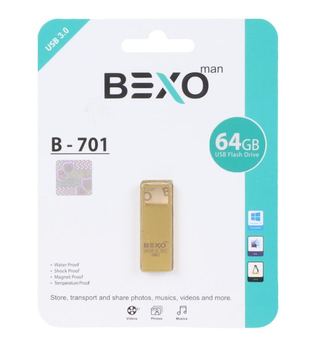 تصویر  فلش مموری بکسو مدل B-701 ظرفیت 64 گیگابایت