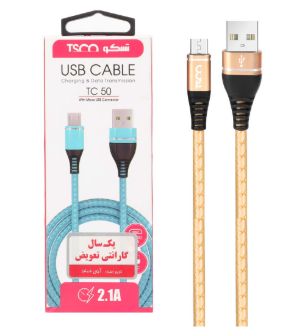 تصویر  کابل شارژ تسکو اندروید مدل TC 50