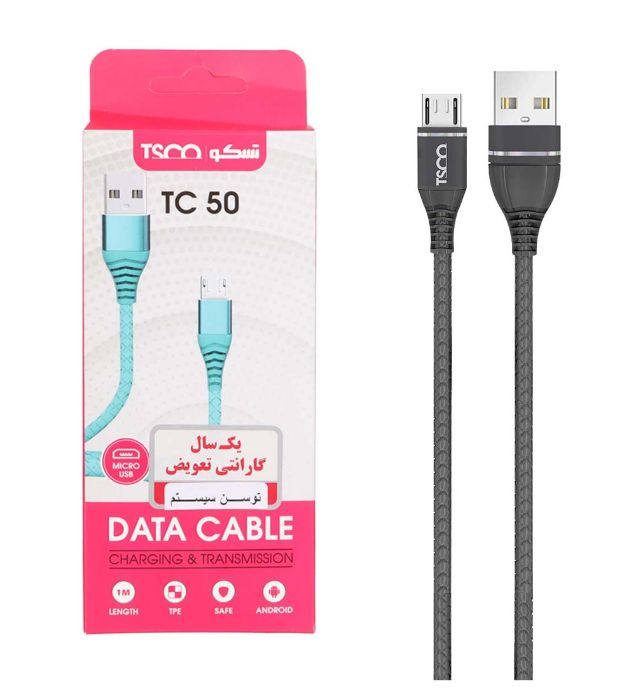 تصویر  کابل شارژ تسکو اندروید مدل TC 50