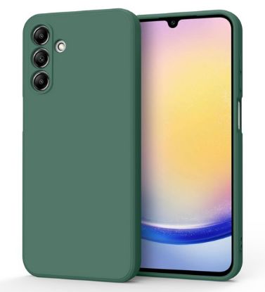 تصویر  قاب گوشی سامسونگ Galaxy A25 مدل سیلیکونی محافظ لنزدار - سبز