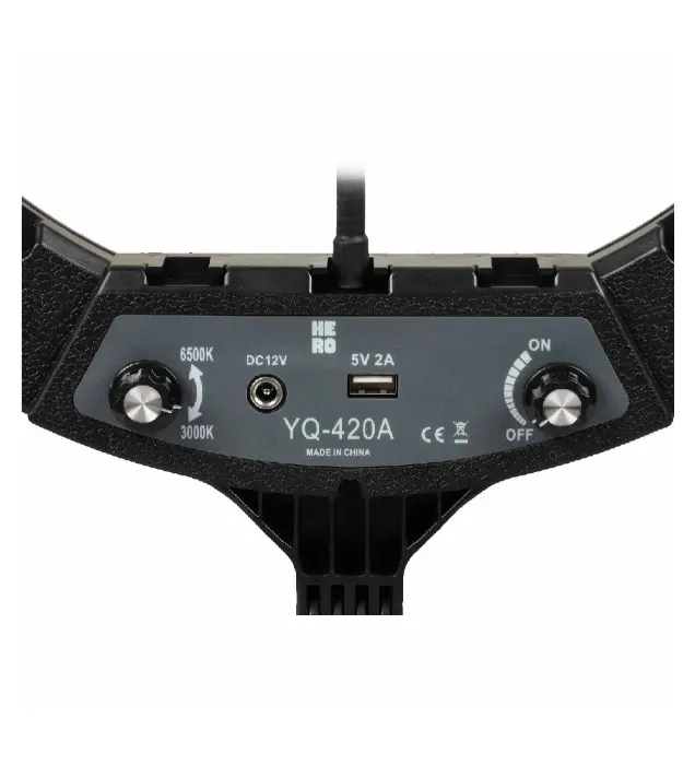 تصویر  رینگ لایت 16 اینچ Hero مدل YQ-420A (بدون پایه)